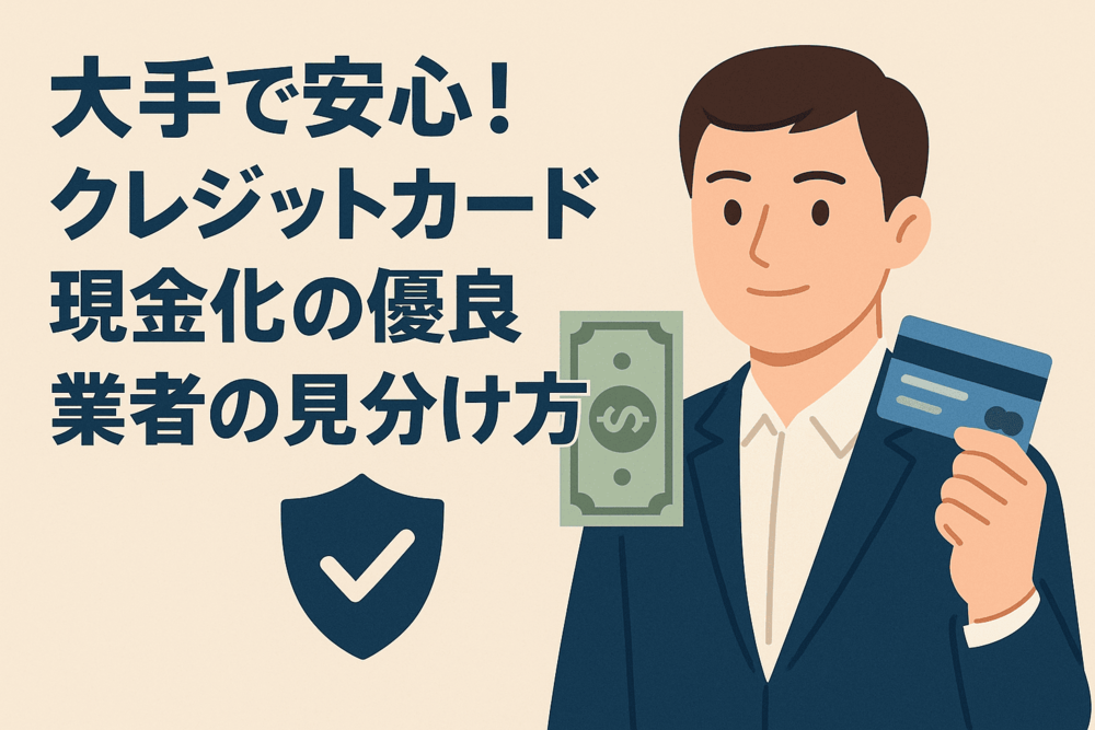 大手で安心！クレジットカード現金化の優良業者の見分け方